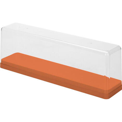 Action Figure Storage Box Dustproof Stackable Transparent Cartoon Figure Doll Display Case Orange