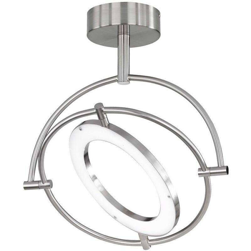 Image of Plafoniera led argento soggiorno camera da letto illuminazione anello luce regolabile Action 936701640000