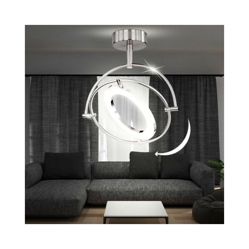 Plafoniera led argento soggiorno camera da letto