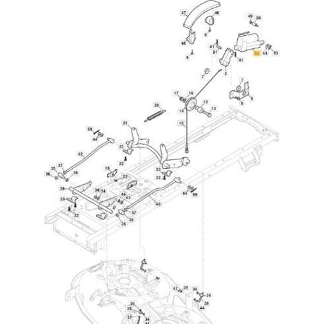 ACTIONNEUR DE LEVAGE DU PLATEAU DE COUPE ORIGINAL STIGA V3 - 118001006/0