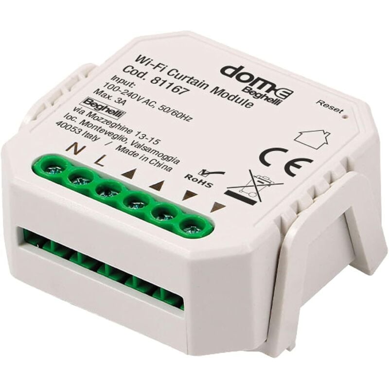 Actionneur de module intelligent pour volets motorisés Wi-Fi Dom-e Beghelli 81167