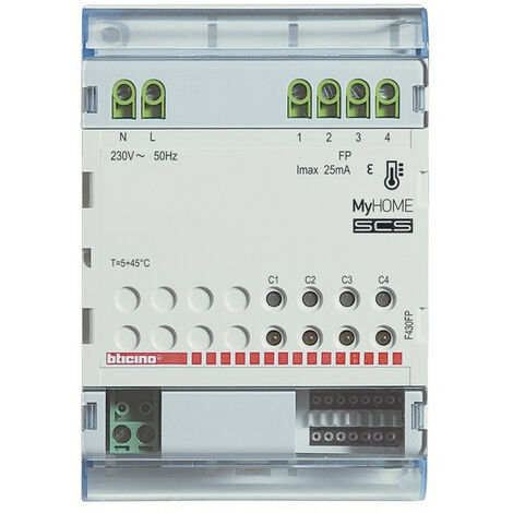 Actionneur fil pilote pour gestion de température MyHOME BUS 4 modules (F430FP)