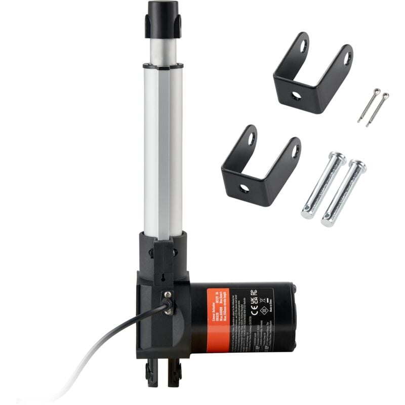 Actionneur linéaire 12 v Mophorn 6 pouces, robuste 1 320 lb/6 000 n, actionneur de mouvement de 0,19 po/s, avec support de montage et protection IP44