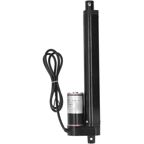 Actionneur Linéaire Électrique 1000N 200mm Course IP65 Noir avec Fin de Course 24V