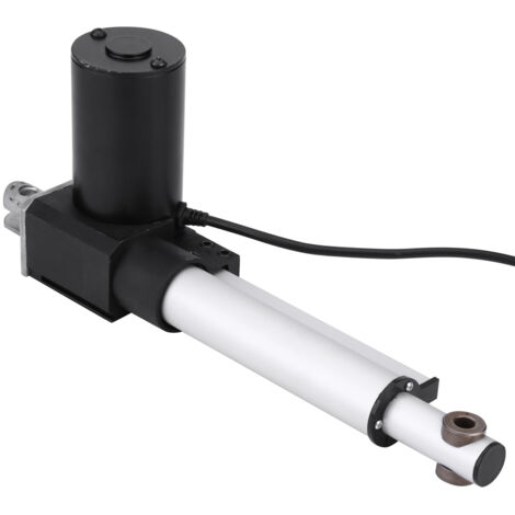 Actionneur linéaire électrique 12 V CC, force de levage maximale de 4 000 N, course de 150 mm, pour applications médicales et automobiles.