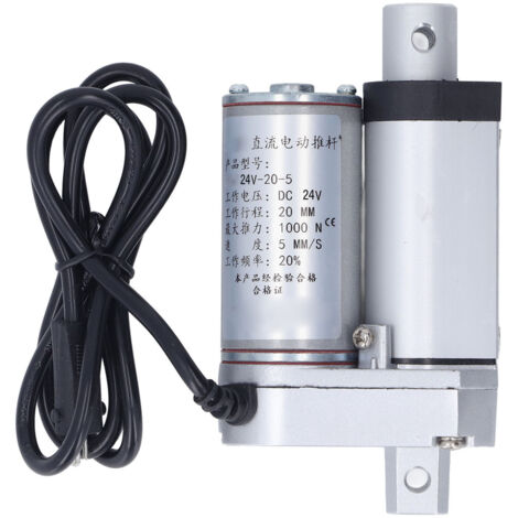 Actionneur linéaire électrique 20mm course 1000N poussée 24V pour équipement industriel