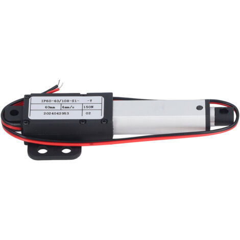 Actionneur linéaire électrique, course de 40 mm, force de 150 N, vitesse de déplacement de 4 mm/s, pour canapé, robot, TV, table, fenêtre, 12 V