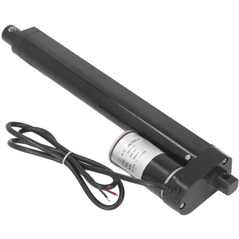 Actionneur Linéaire Électrique Noir IP65 1000N avec Moteur à Engrenage Métallique pour Fauteuil de Massage, Course 200mm 12V