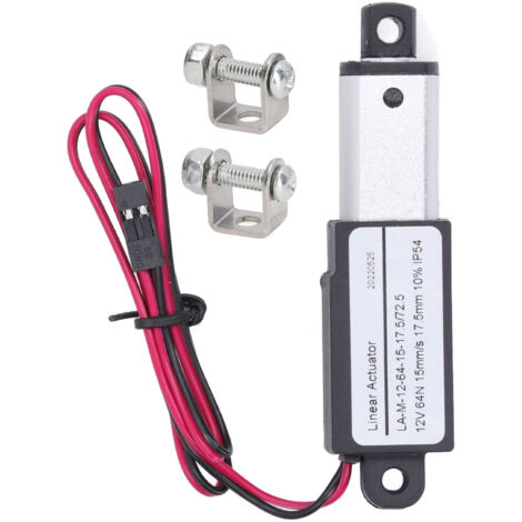 Actionneur Linéaire Mini 12V DC pour Machines Agricoles - Construction Aluminium ABS, Course 17.5mm, Taille 0.7 Pouce