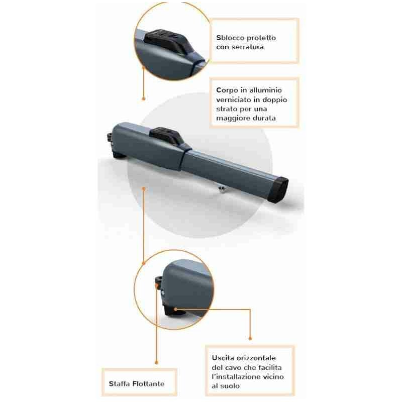 Actionneur de moteur de portail battant faac Genius sirocco 250 230v 6170124