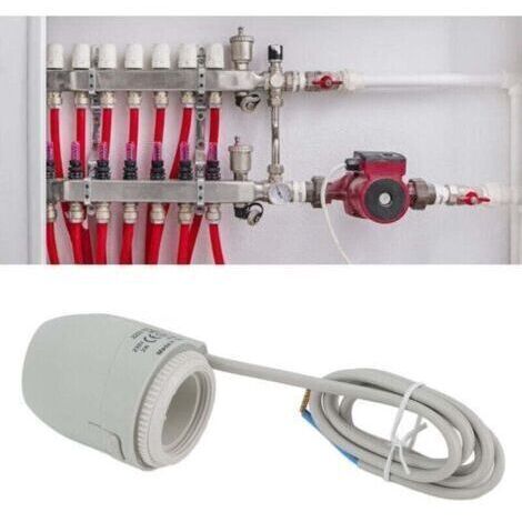Actionneur Thermique électrique, Vanne de Chauffage par Le Sol étanche IP54 2W Collecteur D'actionneur Thermique électrique pour Thermostat de Chauffage par Le Sol
