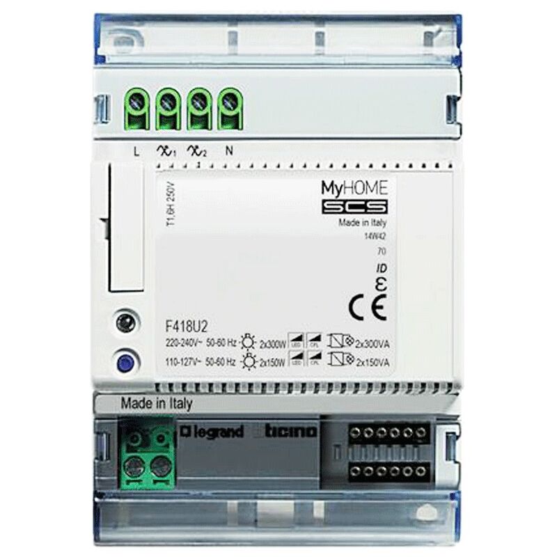 Legrand - Dimmer universel Bticino 2 sorties bus F418U2