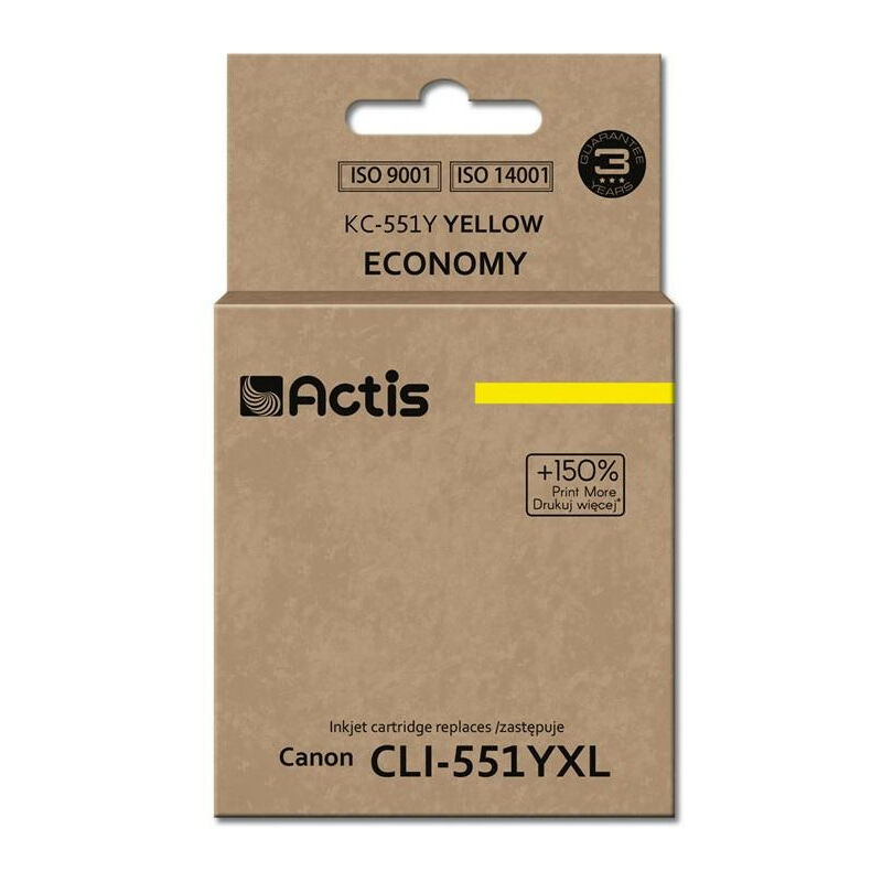 Actis - cartridge KC-551Y replacement Canon CLI-551Y Standard 12 ml - Compatible - Ink Cartridge (KC-551Y)