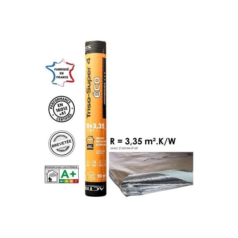 Isolant mince thermo-réflecteur triso super 4 r 3.35 - Actis