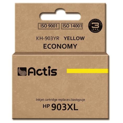 ACTIS KH-903YR - Cartouche d'encre jaune compatible HP 903XL, haut rendement