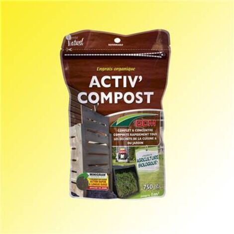 Activateur de compost 750 g – Engrais biologique 100% organique – Contient algues marines et azote organique – Prêt à l'emploi – Fabre Graines