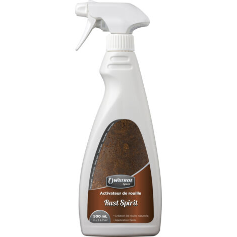 Activateur de rouille Rust Spirit 500 ml – Finition métal – Application facile avec pulvérisateur – Pour supports ferreux bruts – OXI