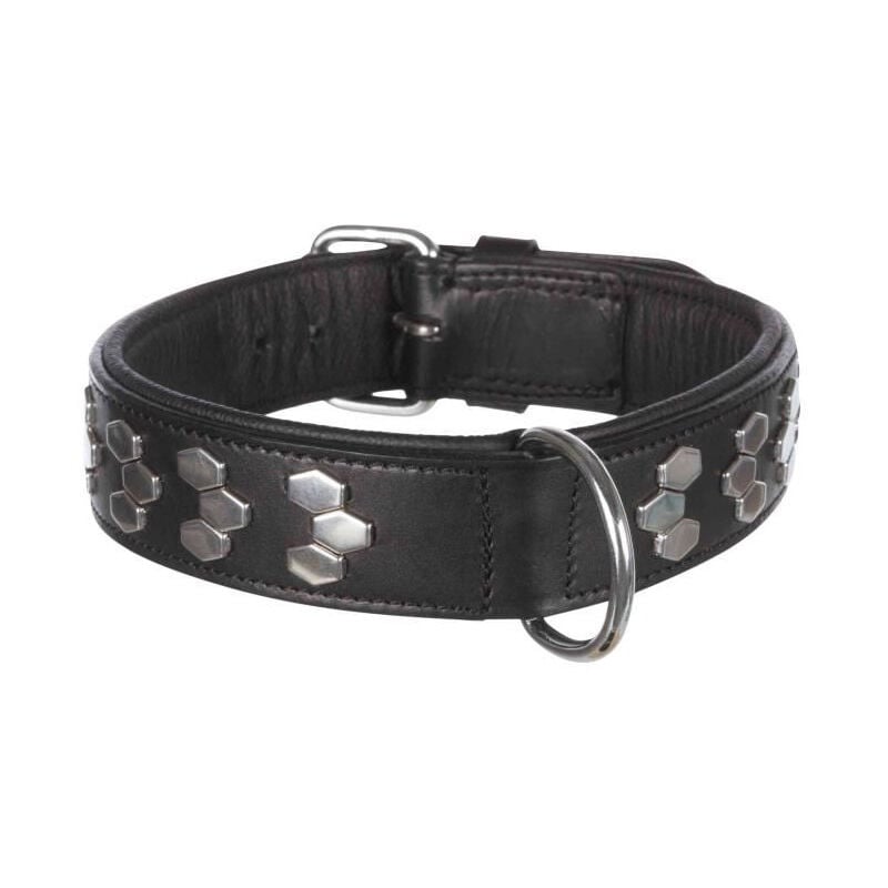 Trixie - Active collier Design stylisé - Cuir - Taille l - 45–55 cm - Noir