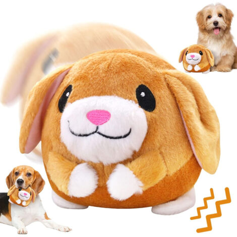 Active Moving Pet Plush Toy, Jouet Chien Interactif Jouets pour Chien Jouet Actif en Peluche pour Animaux de Compagnie Jouet de Balle Rebondissante pour Chiens Balle en Peluche pour Chat et Chien
