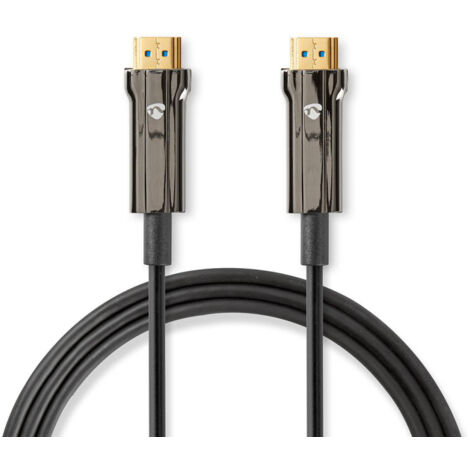 Active optical ultra high speed hdmi cable with ethernet hdmi connector hdmi connector 8k60hz 48 gbps 100 m round pvc black gift box
