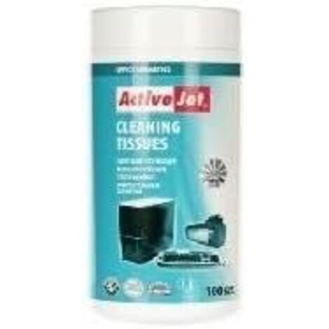 Activejet aoc-301 salviette per la pulizia dell'attrezzatura da ufficio, 100 pz.