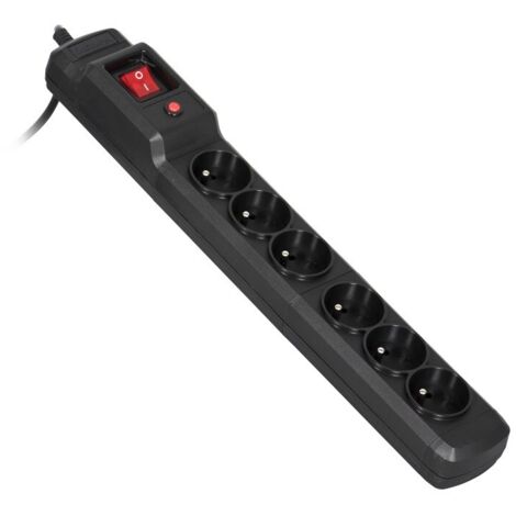 Activejet COMBO 6GN 3M base múltiple 6 salidas AC Interior Negro