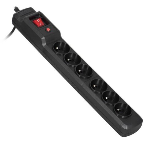 Activejet COMBO 6GN multiprise anti-surtension noire 6 prises