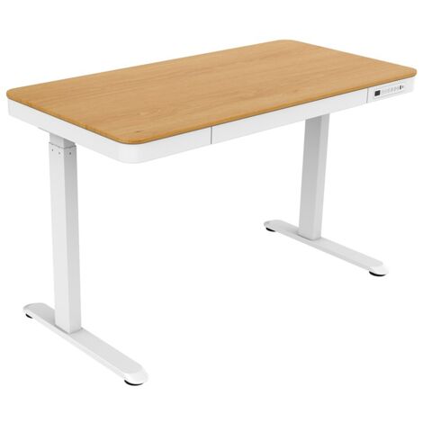 Activejet escritorio con ajuste eléctrico de altura 140x70 ET119W-C blanco/roble