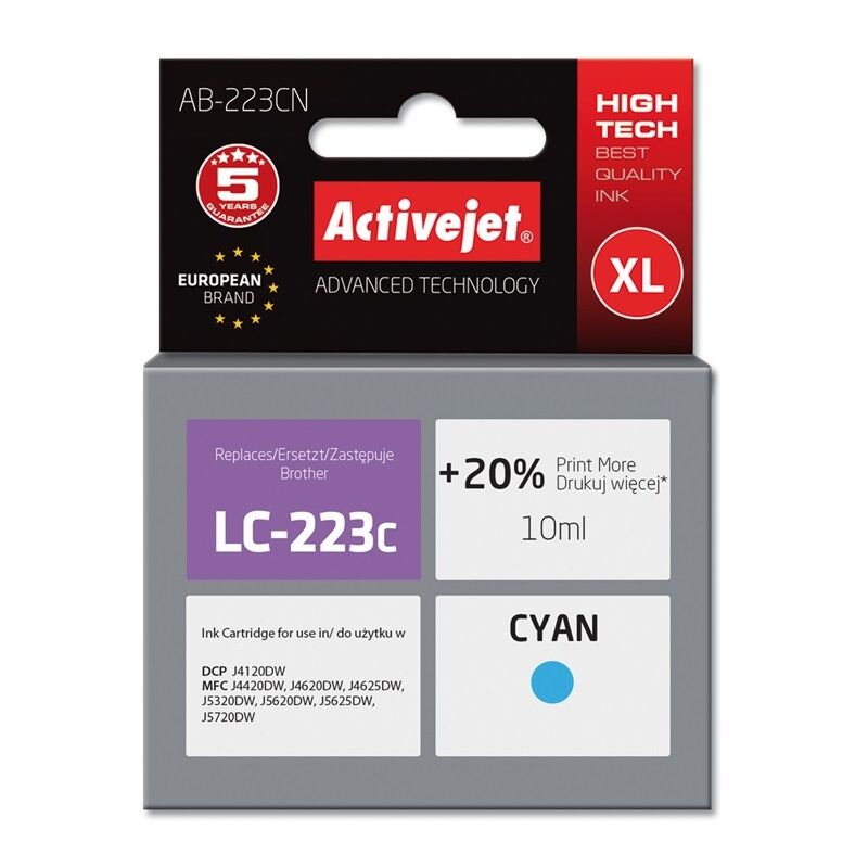 Inchiostro Activejet AB-223CN (sostituzione per