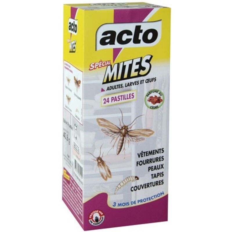 24 pastilles spécial mites textiles - Acto