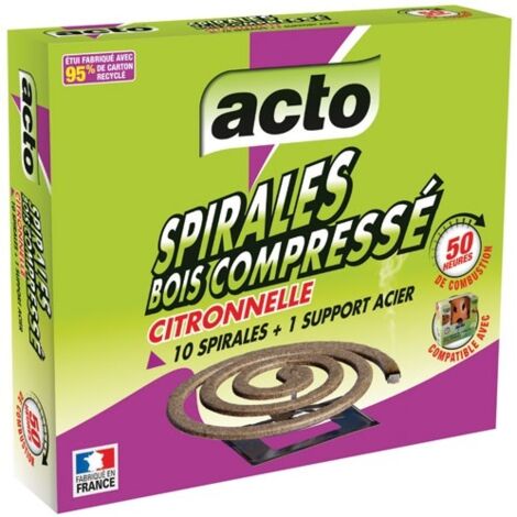 Acto Spirales Bois Compresse Citronnellex10 - Acto