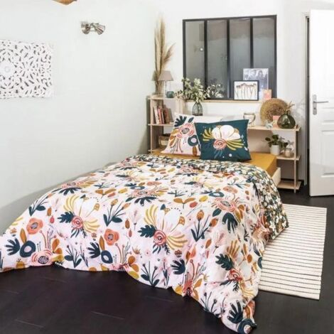 Actome Parure de lit 200x200 cm Coton Champêtre multicolore