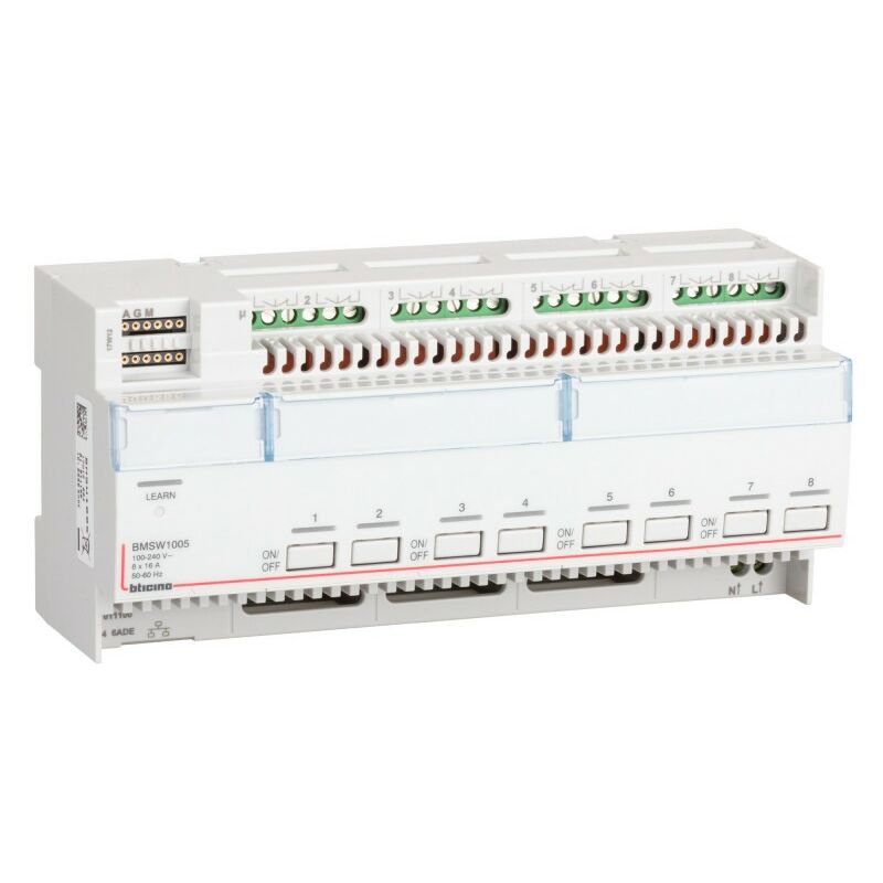 

Actuador 8 salidas 16A Bticino My home BMSW1005 on/off