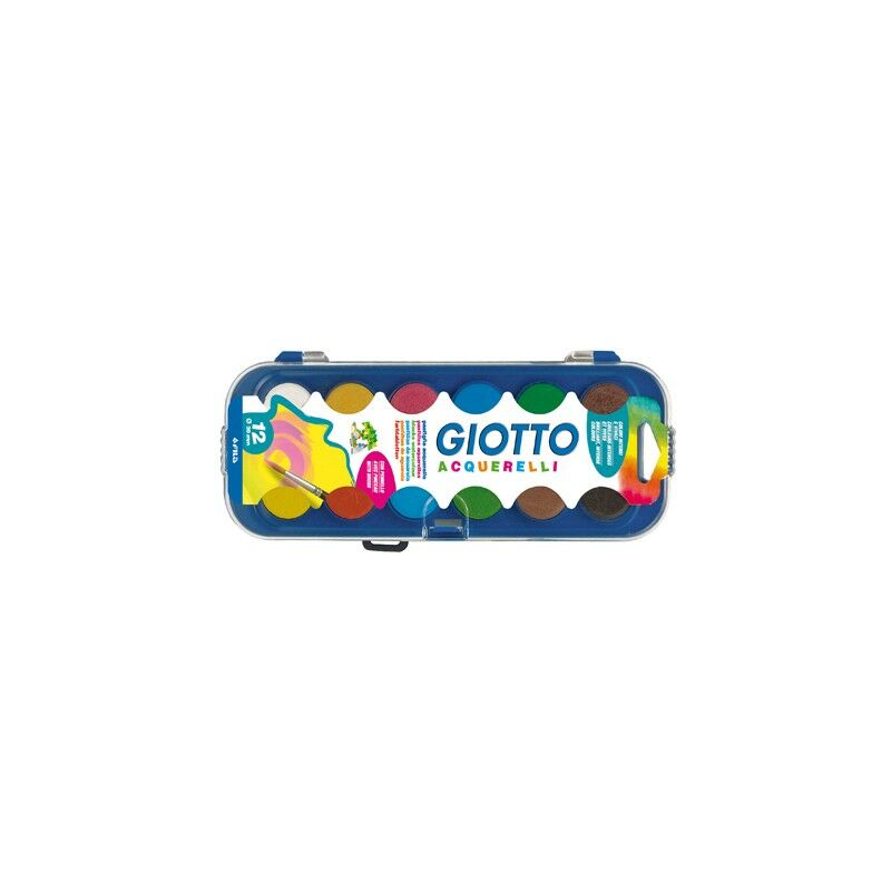 

Genérica - Giotto 12 acuarelas de colores en pastillas de 30mm estuche con pincel