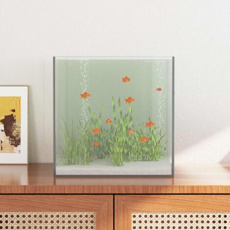 Acuario con almacenamiento Transparente 30 x 30 x 30 cm Cristal