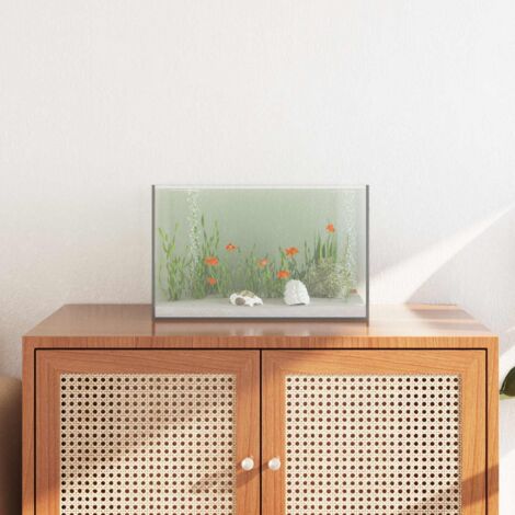 Acuario con almacenamiento Transparente 40 x 25 x 25 cm Cristal