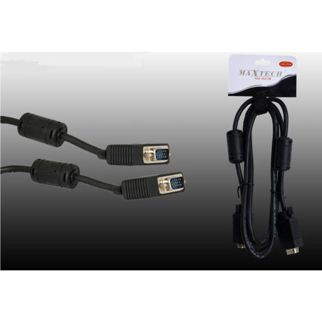 Acvo Vga-vga Pour Le Pc De Surveillance Computer De 3 Metri Prolunga Cable Maxtech Vga-r3m