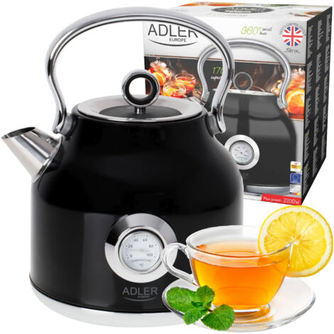 AD 1346 nero Bollitore elettrico con termometro 1,7L STRIX