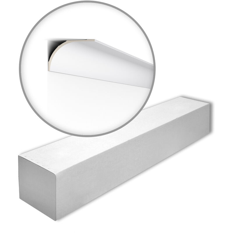 NMC - AD23-box arstyl Noel Marquet 1 Box 13 pieces Cornice moulding Moulding for indirect lighting contemporary design white 26 m - white