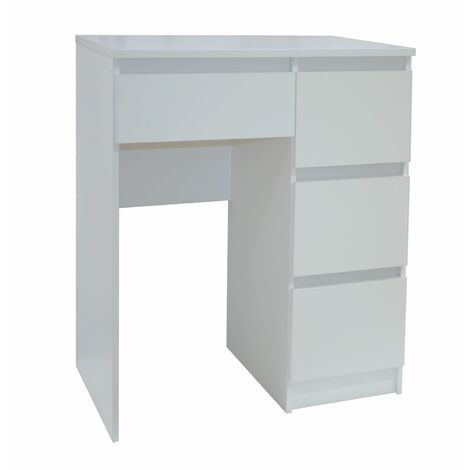 ADA - Bureau droit 4 tiroirs taille compacte - Dimensions 90x50x76.5 - Bureau avec rangement