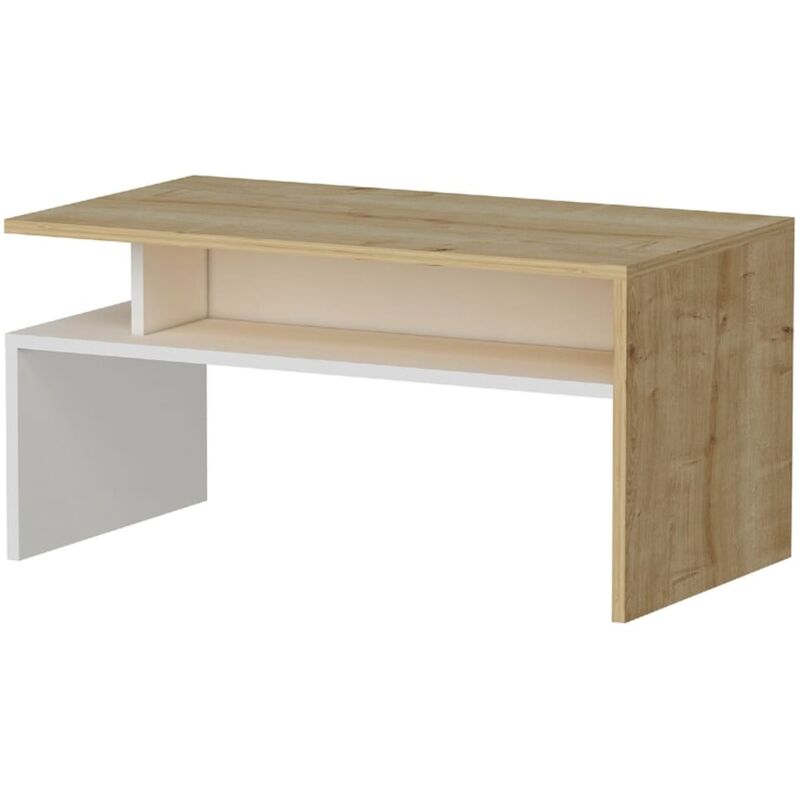 

Home Mania - Homemania Mesa de centro Ada 90x50x43 cm blanco y roble - Multicolor