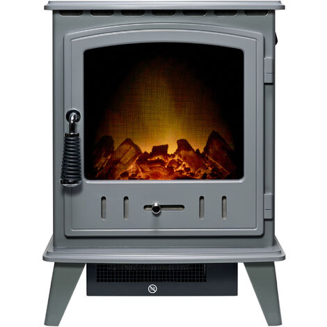 Adam Aviemore Electric Stove in Grey Enamel