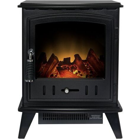 Adam Aviemore Electric Stove in Textured Black