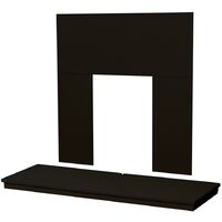 Adam Fireplace Back Panel and Hearth Set in Black, 48 Inch