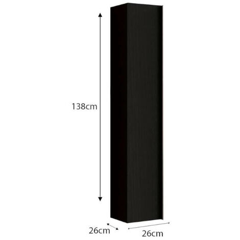 Adam hängende Badezimmersäule 26x138h Esche schwarz
