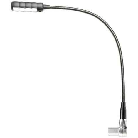 Adam Hall Stands SLED 1 ULTRA XLR 4 A - Lampada a collo di cigno XLR quadripolare ad angolo con 4 COB LED
