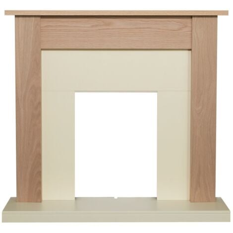 Adam Southwold Fireplace in Oak & Cream