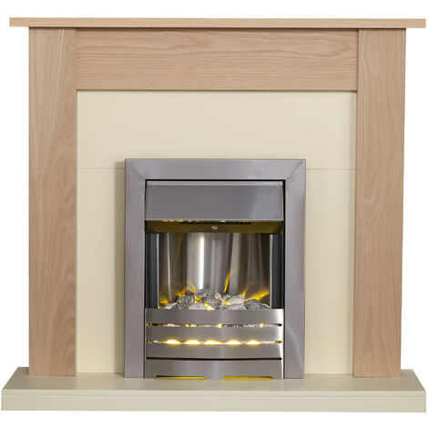 Adam Southwold Oak Cream Surround Fireplace Stove Fire Heater Heating Suite
