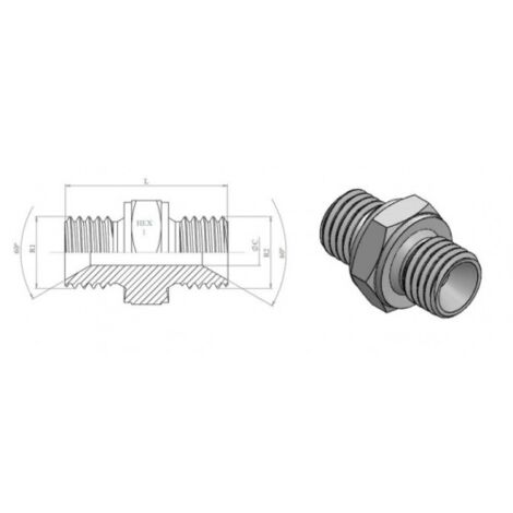ADAPTAD.M-M BSP(60Âº)INOX 1/4" - DICSA