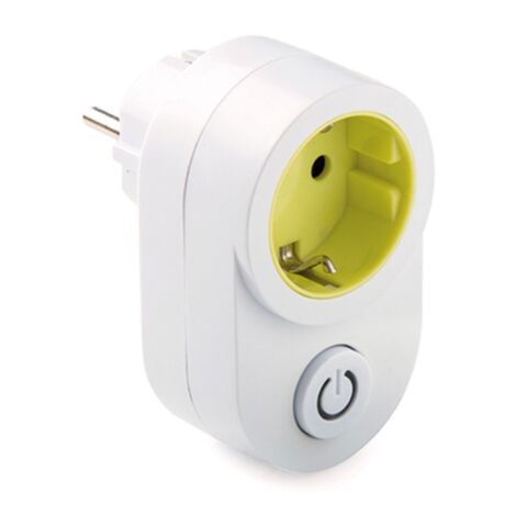 Adaptador 1 toma 2p+t schuko con interruptor 16a 250 v blanco